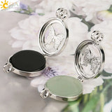 CSJA Butterfly Hollow Locket Aromatherapy Diffuser Pendant Necklace