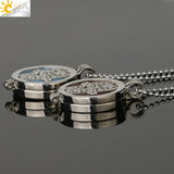 CSJA Stone Locket Pendants Hamsa Hand Essential Oil Diffuser Healing Necklace