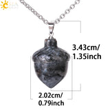 CSJA Pine Cone Pendant Amethyst Crystal Necklace