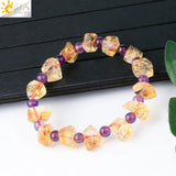 CSJA Natural Stone Crystal Bead Bracelet Reiki Summer Jewelry