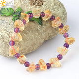 CSJA Natural Stone Crystal Bead Bracelet Reiki Summer Jewelry