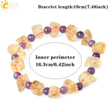CSJA Natural Stone Crystal Bead Bracelet Reiki Summer Jewelry