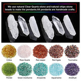 Rock Crystal Tree of Life Pendant Reiki Chakra Necklace