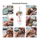 Rock Crystal Tree of Life Pendant Reiki Chakra Necklace