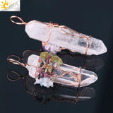 Rock Crystal Tree of Life Pendant Reiki Chakra Necklace