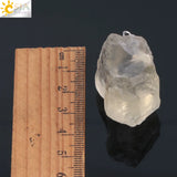 Clear Crystal Pendant Necklace Reiki Healing Quartz Pend