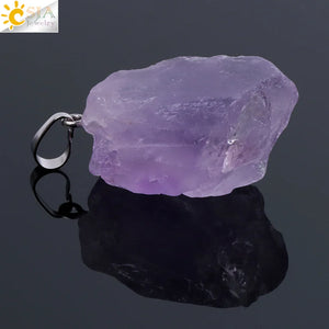Clear Crystal Pendant Necklace Reiki Healing Quartz Pend