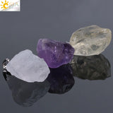 Clear Crystal Pendant Necklace Reiki Healing Quartz Pend