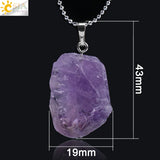 Clear Crystal Pendant Necklace Reiki Healing Quartz Pend
