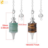 CSJA Natural Stones Pendulum for Dowsing Healing