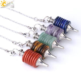 CSJA Natural Stones Pendulum for Dowsing Healing