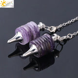 CSJA Natural Stones Pendulum for Dowsing Healing