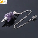 CSJA Natural Stones Pendulum for Dowsing Healing