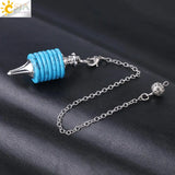 CSJA Natural Stones Pendulum for Dowsing Healing
