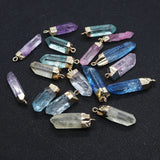 CSJA Transparent Crystal Pendant Necklace Reiki Healing Quartz Pendulum