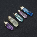 CSJA Transparent Crystal Pendant Necklace Reiki Healing Quartz Pendulum