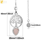 CSJA Tree of Life Stone Pendulum Amulet Wicca Dowsing Divination G151
