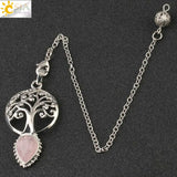 CSJA Tree of Life Stone Pendulum Amulet Wicca Dowsing Divination G151
