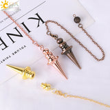 CSJA Radiestesia Pendulum Pendant Dowsing Healing Pyramid H106