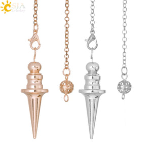 CSJA Radiestesia Pendulum Pendant Dowsing Healing Pyramid H106