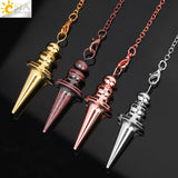 CSJA Radiestesia Pendulum Pendant Dowsing Healing Pyramid H106