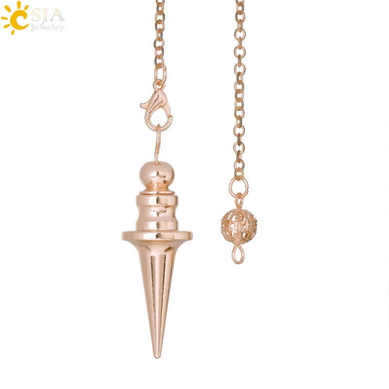 CSJA Radiestesia Pendulum Pendant Dowsing Healing Pyramid H106