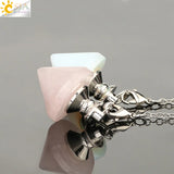 CSJA Cone Pendulum Pink Purple Crystal G187