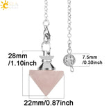 CSJA Cone Pendulum Pink Purple Crystal G187