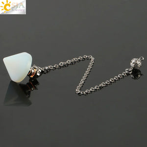 CSJA Cone Pendulum Pink Purple Crystal G187