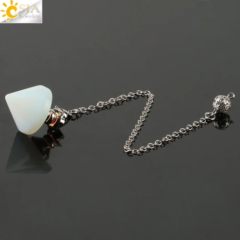 CSJA Cone Pendulum Pink Purple Crystal G187
