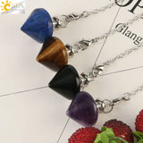 CSJA Cone Pendulum Pink Purple Crystal G187