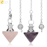 CSJA Cone Pendulum Pink Purple Crystal G187