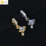 CSJA Planet Charms Cubic Zirconia Earrings S808