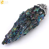 CSJA Real Reiki Natural Ore Stone Pendant Raw Gem Material Healing Jewelry E081