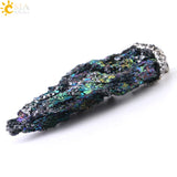 CSJA Real Reiki Natural Ore Stone Pendant Raw Gem Material Healing Jewelry E081