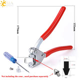 CSJA Red Plastic Coated Handle Lead Seal Sealing Pliers Steel Calipers Plier