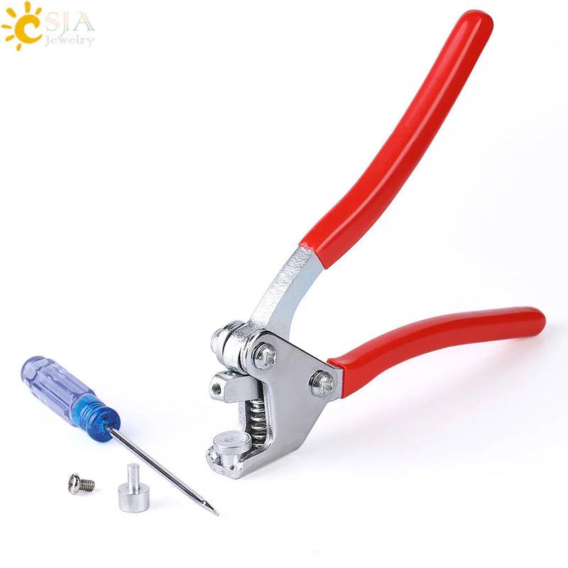 CSJA Red Plastic Coated Handle Lead Seal Sealing Pliers Steel Calipers Plier