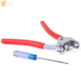 CSJA Red Plastic Coated Handle Lead Seal Sealing Pliers Steel Calipers Plier