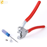 CSJA Red Plastic Coated Handle Lead Seal Sealing Pliers Steel Calipers Plier