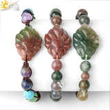 CSJA Reiki 7 Chakra Bracelet with Yoga Fox Pendant
