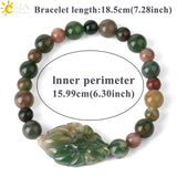 CSJA Reiki 7 Chakra Bracelet with Yoga Fox Pendant