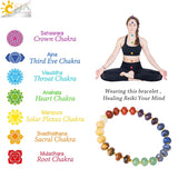 CSJA 7 Chakra Crystal Bracelet for Stress Relief
