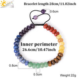 CSJA 7 Chakra Crystal Bracelet for Stress Relief