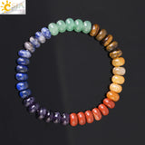 CSJA 7 Chakra Crystal Bracelet for Stress Relief