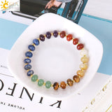 CSJA 7 Chakra Crystal Bracelet for Stress Relief
