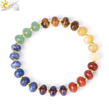 CSJA 7 Chakra Crystal Bracelet for Stress Relief