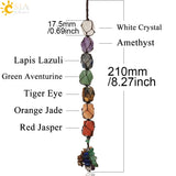 CSJA Reiki 7 Chakra Natural Gem Stone Crystal Hanging Decor