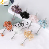 CSJA Reiki Crystal Tree of Life Pendant Necklace Amethyst Healing Stone