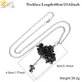 CSJA Reiki Crystal Tree of Life Pendant Necklace Amethyst Healing Stone