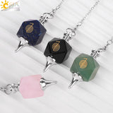 CSJA Reiki Spiritual Crystal Pendulum for Dowsing Divination